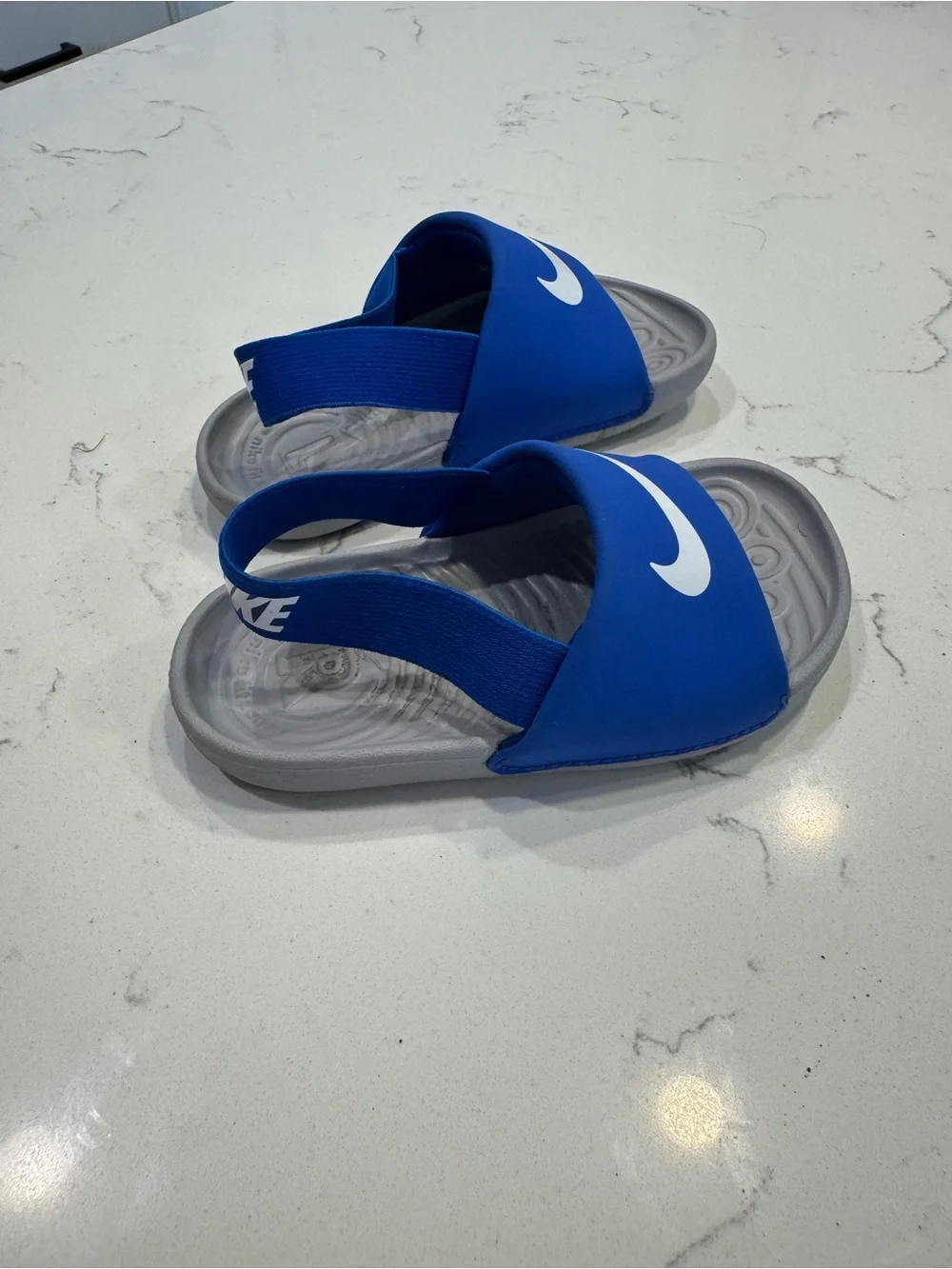 (Size 7) Nike Toddler Boy's Kawa Slide SE2 Sandals Blue/White Slides Sandals
